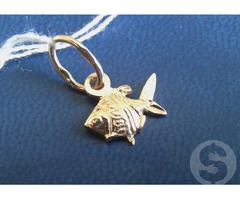 Подвеска золотая! В виде рыбы! Кулон! Новая! (П-209)